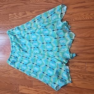 Womens CATO skirt. Blue and Green. Size Large.